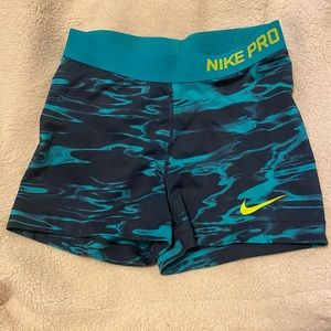 Aqua Marble Nike Pro Shorts